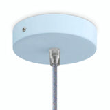 Cilindrische plafondkap van metaal, Ø 120 mm — Conisch thermoplast / Hemelsblauw