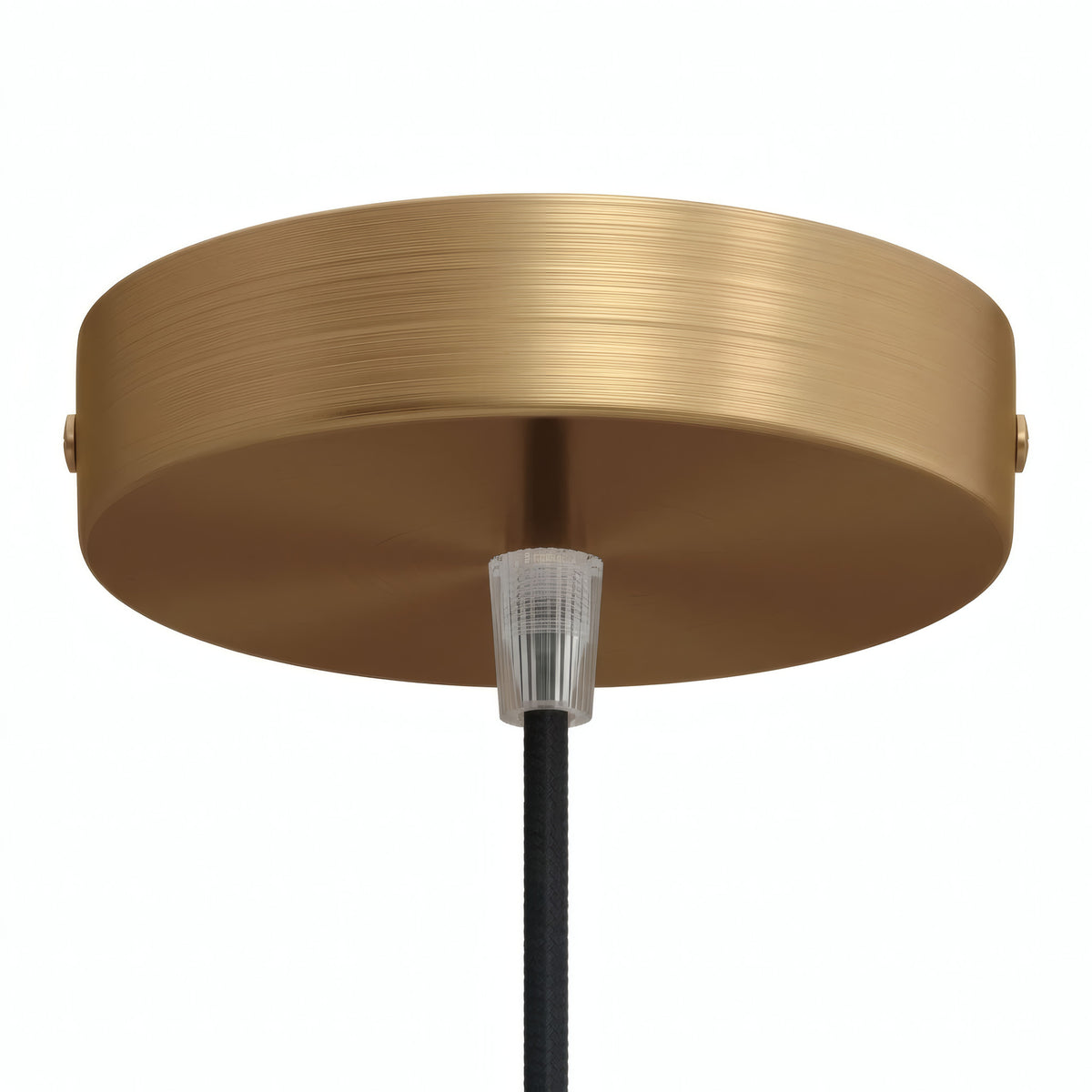 Cilindrische plafondkap van metaal, Ø 120 mm — Conisch thermoplast / Satijn brons