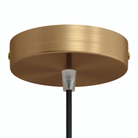 Cilindrische plafondkap van metaal, Ø 120 mm — Conisch thermoplast / Satijn brons