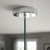 Cilindrische plafondkap van metaal, Ø 120 mm — Conisch thermoplast / Chroom