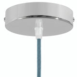 Cilindrische plafondkap van metaal, Ø 120 mm — Conisch thermoplast / Chroom