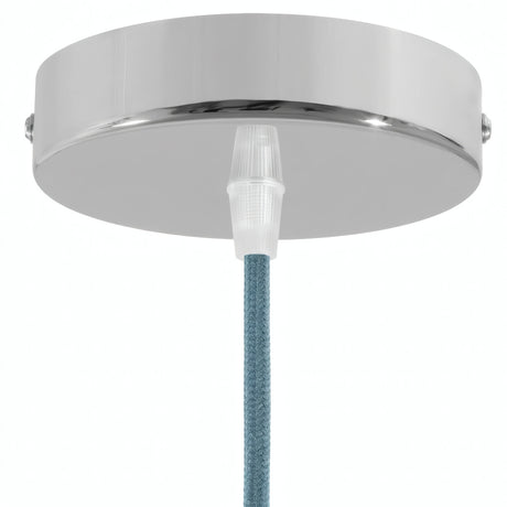 Cilindrische plafondkap van metaal, Ø 120 mm — Conisch thermoplast / Chroom