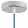Cilindrische plafondkap van metaal, Ø 120 mm — Conisch thermoplast / Chroom