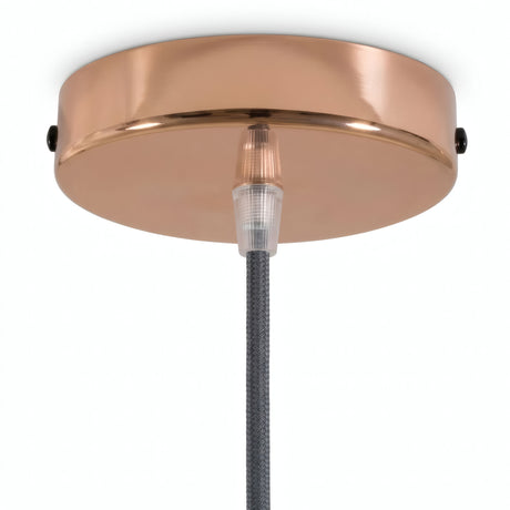 Cilindrische plafondkap van metaal, Ø 120 mm — Conisch thermoplast / Koper
