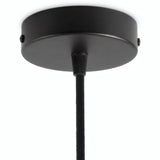 Cilindrische plafondkap van metaal, Ø 120 mm — Conisch thermoplast / Zwart