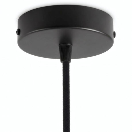 Cilindrische plafondkap van metaal, Ø 120 mm — Conisch thermoplast / Zwart