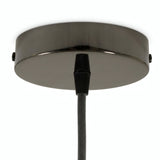 Cilindrische plafondkap van metaal, Ø 120 mm — Conisch thermoplast / Zwarte parel