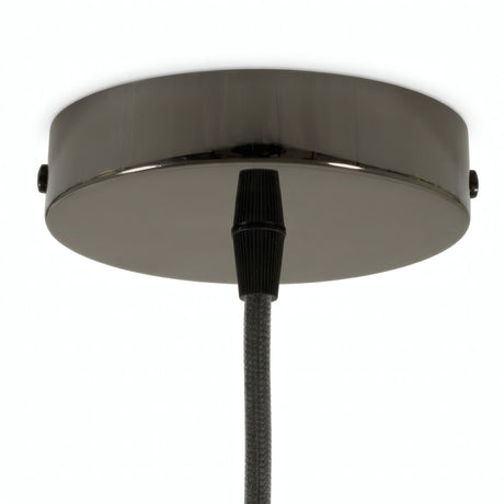 Cilindrische plafondkap van metaal, Ø 120 mm — Conisch thermoplast / Zwarte parel