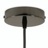 Cilindrische plafondkap van metaal, Ø 120 mm — Conisch thermoplast / Zwarte parel