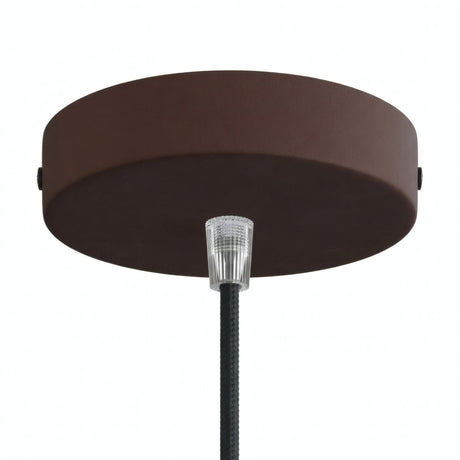 Cilindrische plafondkap van metaal, Ø 120 mm — Conisch thermoplast / Roest