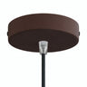 Cilindrische plafondkap van metaal, Ø 120 mm — Conisch thermoplast / Roest