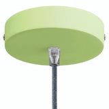 Cilindrische plafondkap van metaal, Ø 120 mm — Conisch thermoplast / Grasgroen