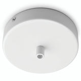 Cilindrische plafondkap van metaal, Ø 120 mm — Cilindrisch metaal / Glanzend wit
