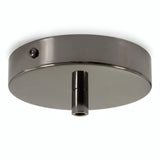 Cilindrische plafondkap van metaal, Ø 120 mm — Cilindrisch metaal / Zwarte parel