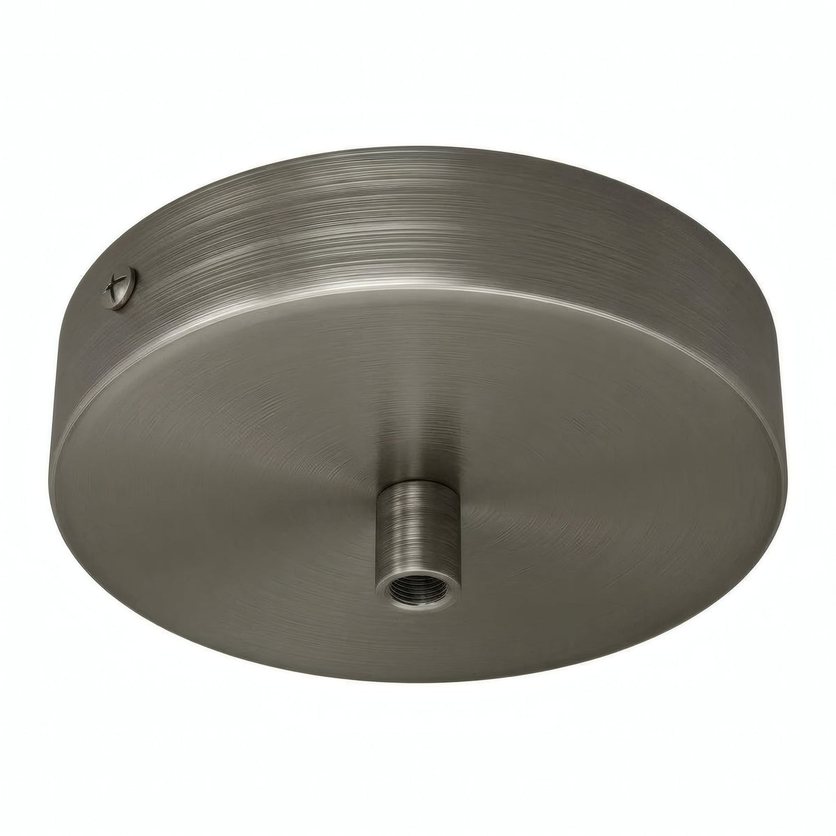 Cilindrische plafondkap van metaal, Ø 120 mm — Cilindrisch metaal / Satijn titanium