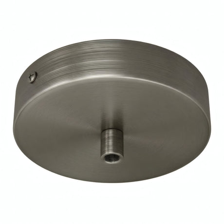 Cilindrische plafondkap van metaal, Ø 120 mm — Cilindrisch metaal / Satijn titanium