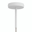 Cilindrische metalen plafondkap met trekontlasting van 15 cm — Mat wit