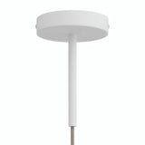 Cilindrische metalen plafondkap met trekontlasting van 15 cm — Mat wit