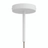 Cilindrische metalen plafondkap met trekontlasting van 15 cm — Mat wit