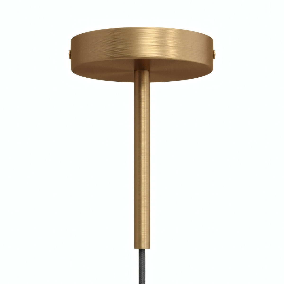 Cilindrische metalen plafondkap met trekontlasting van 15 cm — Satijn brons