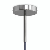 Cilindrische metalen plafondkap met trekontlasting van 15 cm — Chroom