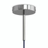 Cilindrische metalen plafondkap met trekontlasting van 15 cm — Chroom