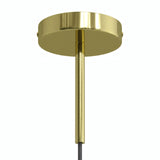 Cilindrische metalen plafondkap met trekontlasting van 15 cm — Messing