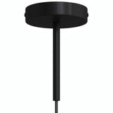 Cilindrische metalen plafondkap met trekontlasting van 15 cm — Zwart
