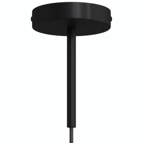 Cilindrische metalen plafondkap met trekontlasting van 15 cm — Zwart