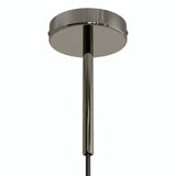 Cilindrische metalen plafondkap met trekontlasting van 15 cm — Zwarte parel