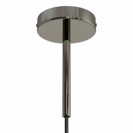 Cilindrische metalen plafondkap met trekontlasting van 15 cm — Zwarte parel