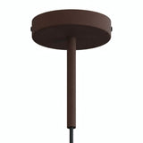 Cilindrische metalen plafondkap met trekontlasting van 15 cm — Roest