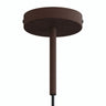 Cilindrische metalen plafondkap met trekontlasting van 15 cm — Roest