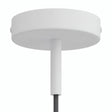 Cilindrische metalen plafondkap met trekontlasting van 7 cm — Mat wit