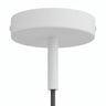 Cilindrische metalen plafondkap met trekontlasting van 7 cm — Mat wit