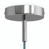 Cilindrische metalen plafondkap met trekontlasting van 7 cm — Chroom