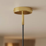 Cilindrische metalen plafondkap met trekontlasting van 7 cm — Messing