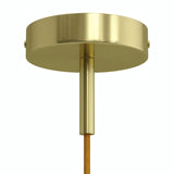 Cilindrische metalen plafondkap met trekontlasting van 7 cm — Messing