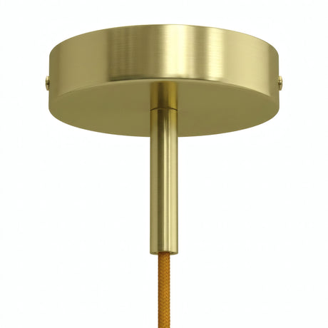 Cilindrische metalen plafondkap met trekontlasting van 7 cm — Messing