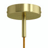 Cilindrische metalen plafondkap met trekontlasting van 7 cm — Messing