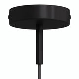 Cilindrische metalen plafondkap met trekontlasting van 7 cm — Zwart