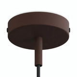 Cilindrische metalen plafondkap met trekontlasting van 7 cm — Roest