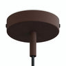 Cilindrische metalen plafondkap met trekontlasting van 7 cm — Roest