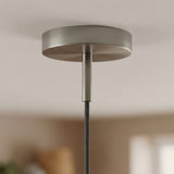 Cilindrische metalen plafondkap met trekontlasting van 7 cm — Satijn titanium