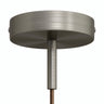 Cilindrische metalen plafondkap met trekontlasting van 7 cm — Satijn titanium