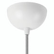 Halfronde plafondkap van metaal, Ø 100 mm — Glanzend wit