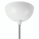 Halfronde plafondkap van metaal, Ø 100 mm — Glanzend wit