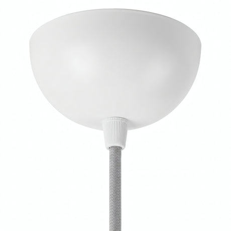 Halfronde plafondkap van metaal, Ø 100 mm — Glanzend wit