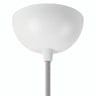 Halfronde plafondkap van metaal, Ø 100 mm — Glanzend wit