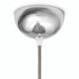 Halfronde plafondkap van metaal, Ø 100 mm — Chroom